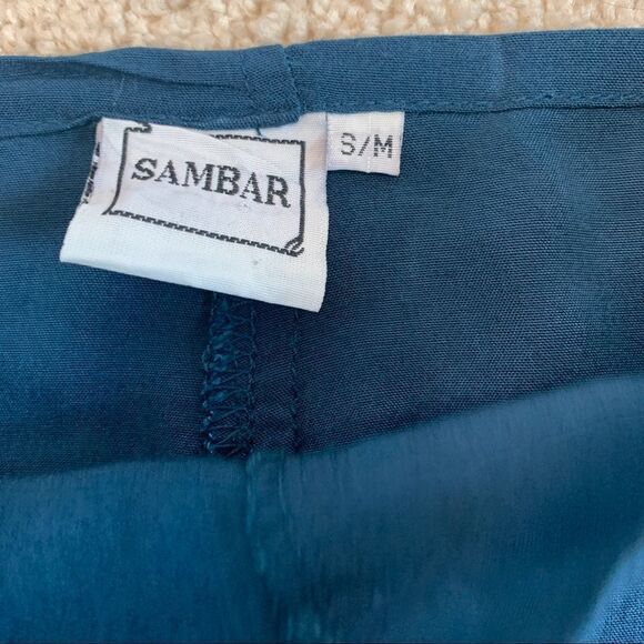 Palazzo Trousers extra wide leg Hippy Harem Flares festival beach & party Sz S/M - Picture 3 of 10